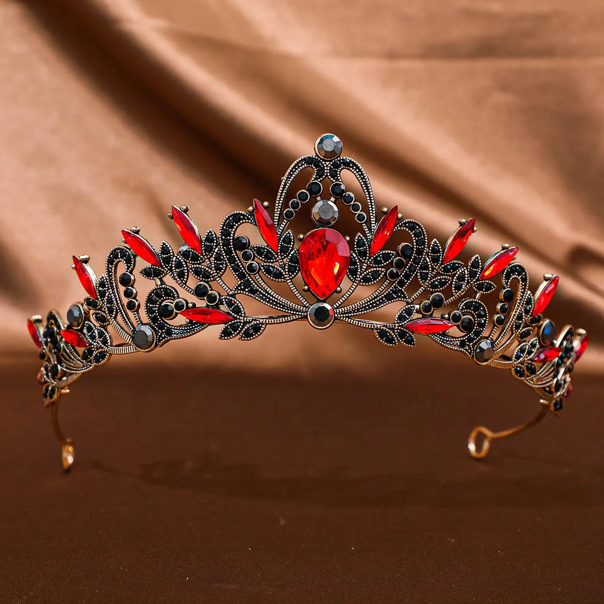 Baroque Crystal Tiara for Women Elegant Bridal Accessory - Smarsty