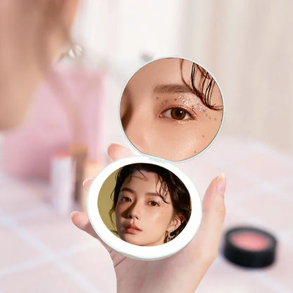 Personalized LED Lighted Compact Makeup Mirror For Women - Smarsty