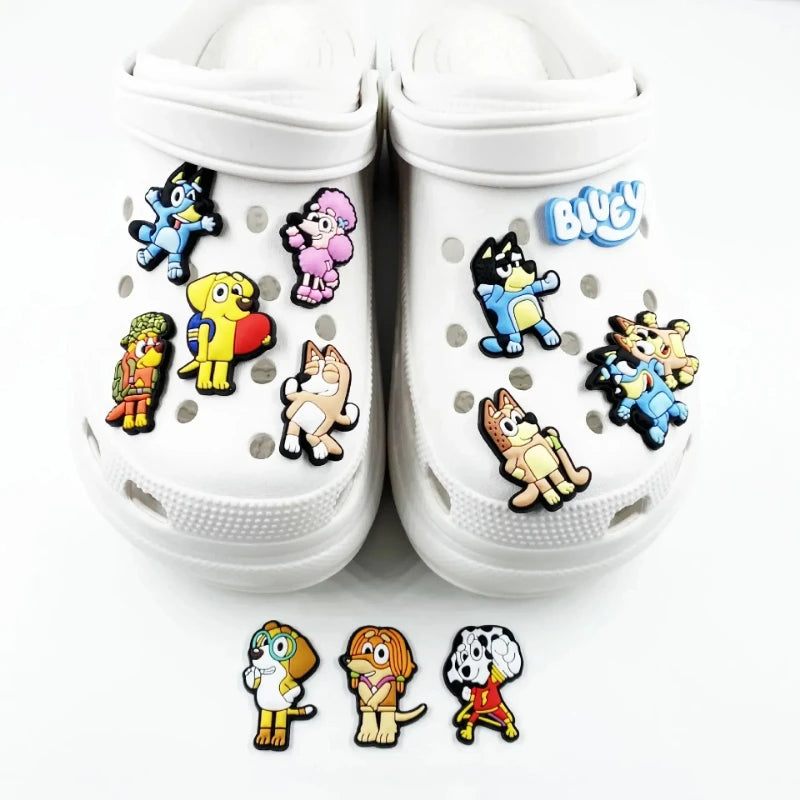New Jibbitz Bluey Collection Shoe Charms For Clogs Diy Decorations Accessories Sandals Decorate Boy Girls Birthday Gifts - Smarsty