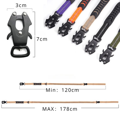 Reflective Bungee Dog Leash with Car Seatbelt Attachment - Smarsty