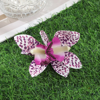 Bohemian Orchid Flower Hair Clips for Weddings - Smarsty