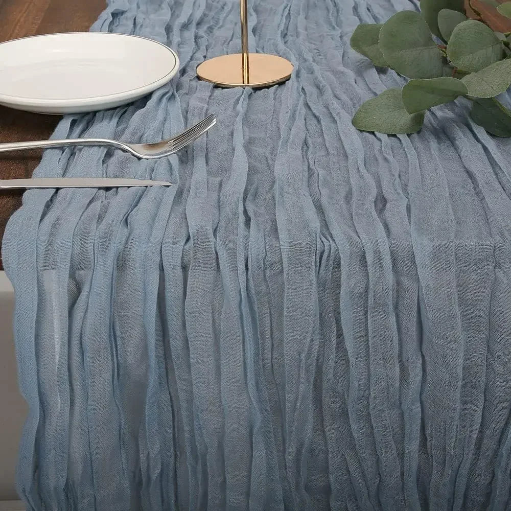 Pink Cheesecloth Table Runner for Romantic Weddings - Smarsty