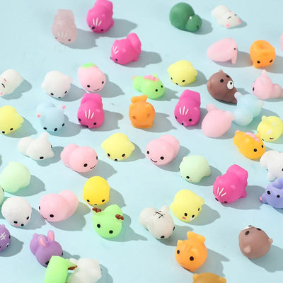 50-5PCS Mochi Squishies Kawaii Anima Squishy Toys For Kids Antistress Ball Squeeze Party Favors Stress Relief Toys For Birthday - Smarsty