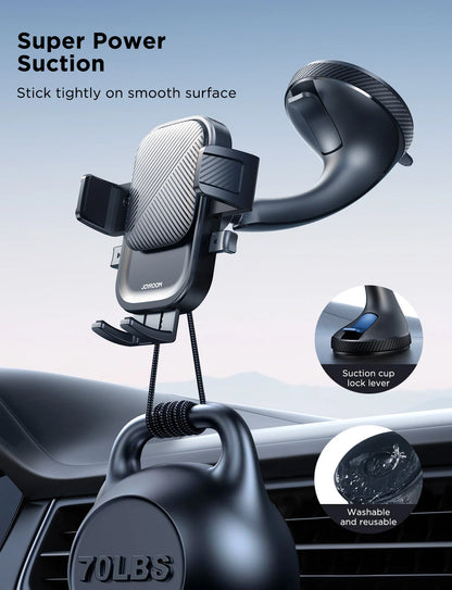 Universal Car Phone Mount With Strong Suction 360 Rotation - Smarsty