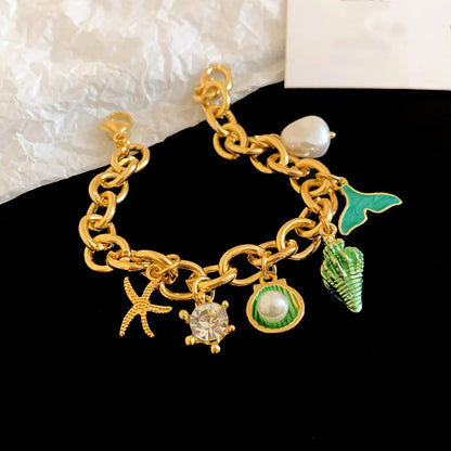 Starfish Shell Conch Bracelet for Women Summer Beach Jewelry - Smarsty