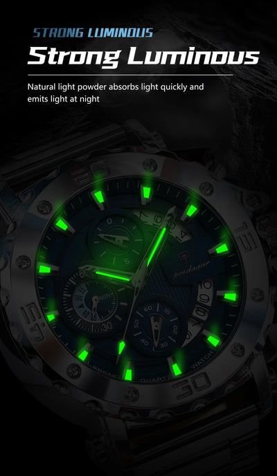 Luxury Waterproof Men's Chronograph Watch with Calendar - Smarsty