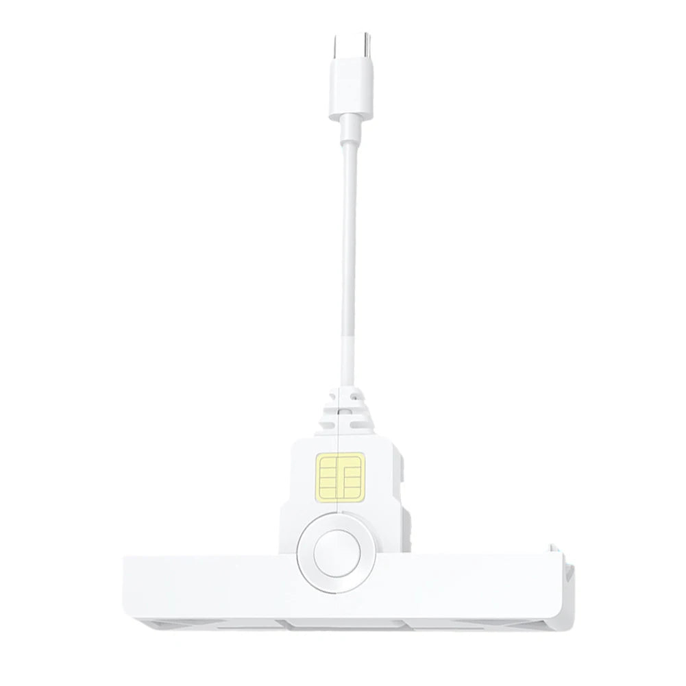 USB2.0/Type-C Smart Card Reader Foldable Common Access Card Reader CAC Reader Compatible for Windows/ OS/Android