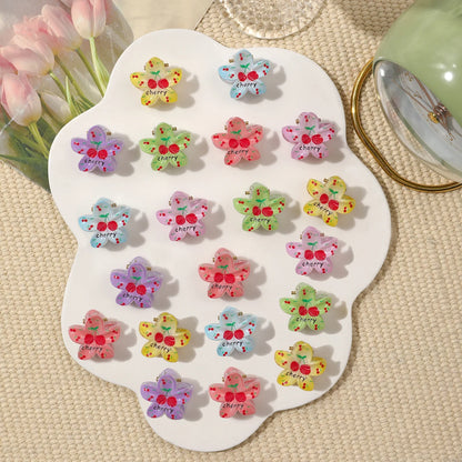 Mini Flower Hair Clips Pack Creaseless Claw Clips For Bangs - Smarsty
