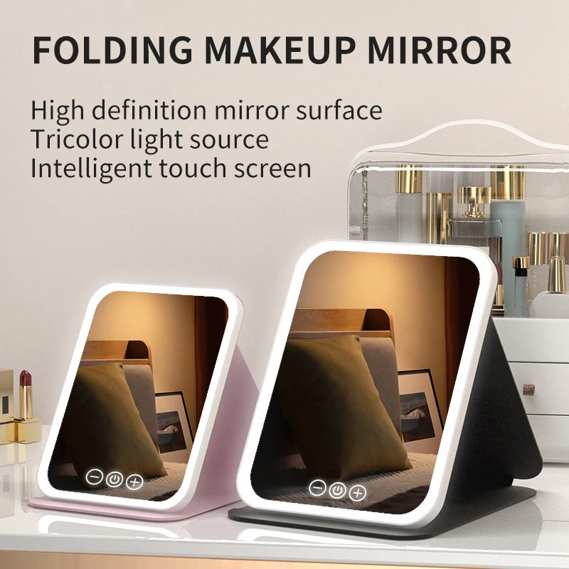 Dimmable LED Makeup Mirror with Touch Screen Convenience - Smarsty
