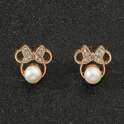 Cute Disney Stitch Flower Stud Earrings for Women and Girls - Smarsty
