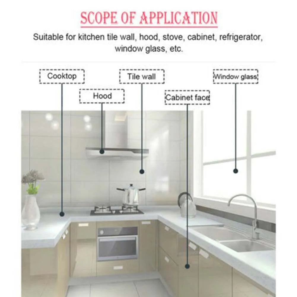 Transparent Oil-Proof Wall Sticker Heat-Resistant Self-Adhesive Film - Smarsty