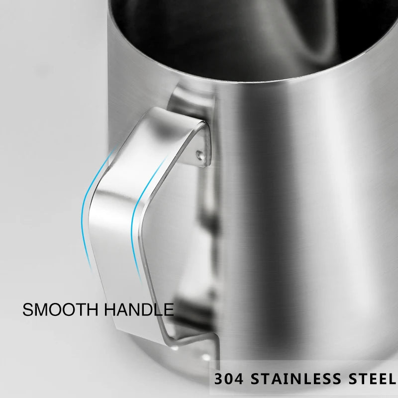Milk Frother Jug Stainless Steel Container 100ML 350ML 600ML Frothing Pitcher Coffee Cups Latte Barista Espresso Maker Accessory - Smarsty