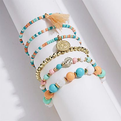 Bohemia Crystal Multicolor Bead Wrap Bracelet for Women - Smarsty