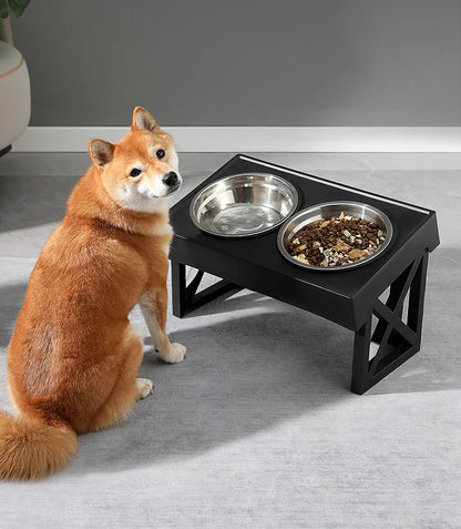 Adjustable Height Elevated Dog Feeding Bowl Stand - Smarsty