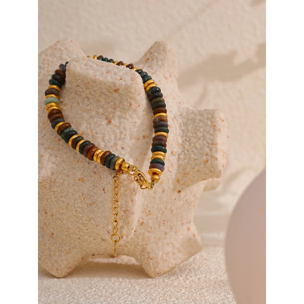 Colorful Natural Stone Beads Waterproof Bracelet for Women - Smarsty