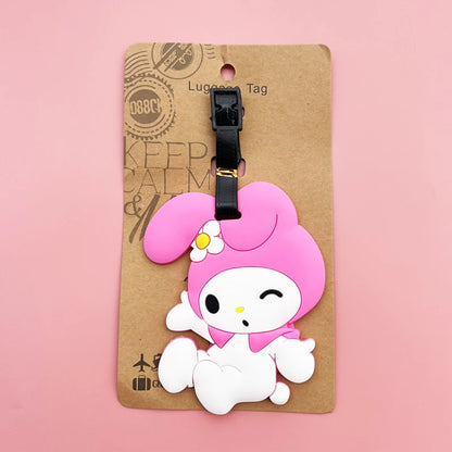 Hello Kitty Luggage Label Cute My Melody Luggage Tag Cartoon Suitcase ID Address Holder Baggage Boarding Portable - Smarsty