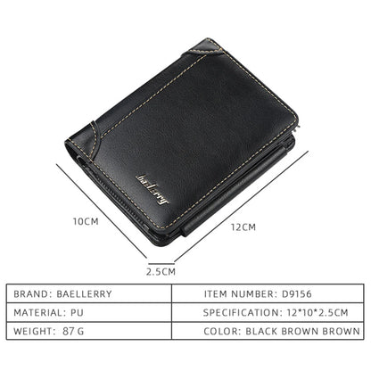 New PU Leather Men Wallets High Quality Zipper Short Desigh Card Holder Male Purse Vintage Coin Holder Men Wallets - Smarsty