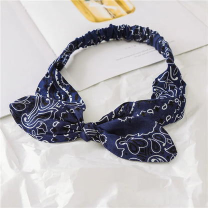 Boho Soft Elastic Headband For Women Vintage Cross Knot - Smarsty