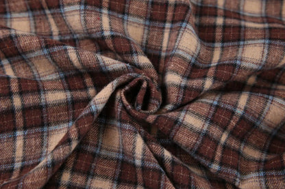Spring Autumn Vintage Plaid Checkered Shirt Women's Long Sleeve Blouse Loose Single Breasted Casual Shirt - Smarsty