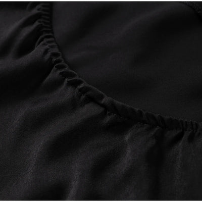 Sexy Satin Ribbon Party Dress Women Elegant Halter Backless Off Shoulder Sleeveless Female Dresses 2024 Summer Solid Robe Gown - Smarsty