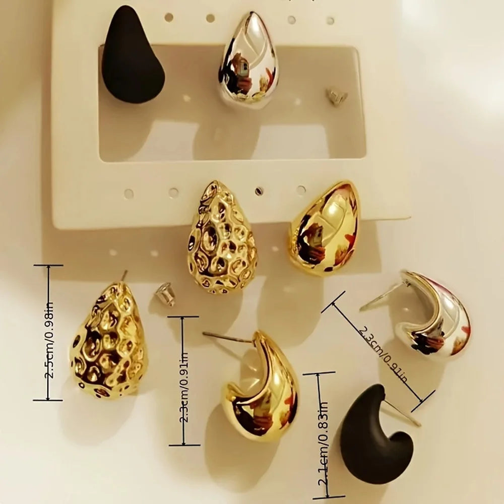 Vintage Acrylic Water Drop Stud Earrings for Elegant Style - Smarsty