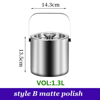 Portable Stainless Steel Ice Bucket for Outdoor Parties - Smarsty
