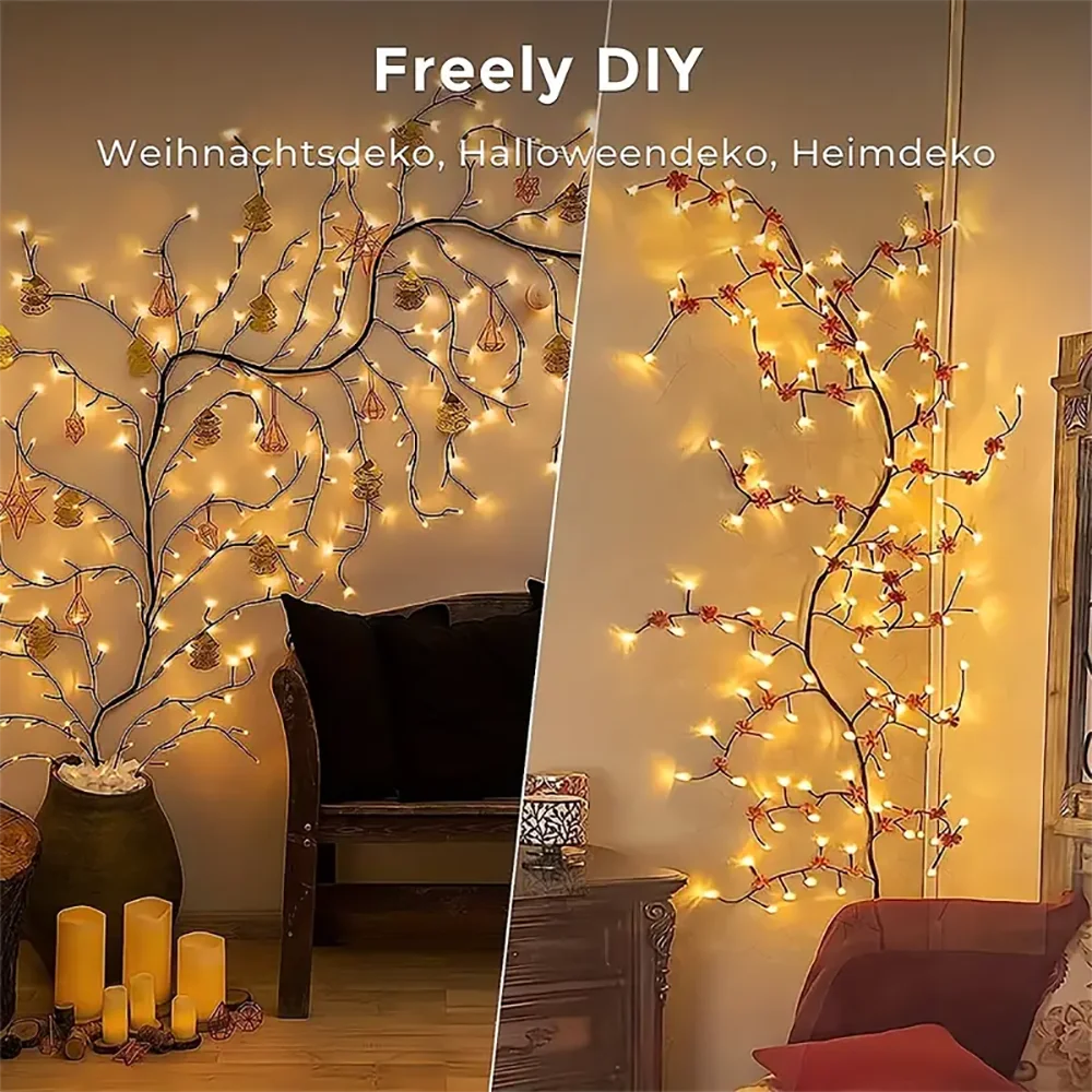 Outdoor Lighting Light String Solar Tree and Vine Lamp 96LED Tree Branches Light Waterproof Garland Home Decorative Lights