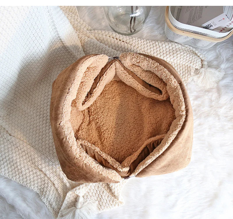 Warm Thickened Cat Bed Foldable Plush Pet Mat - Smarsty