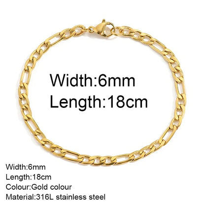 Gold Stainless Steel Twist Chain Bracelet for Women - Smarsty