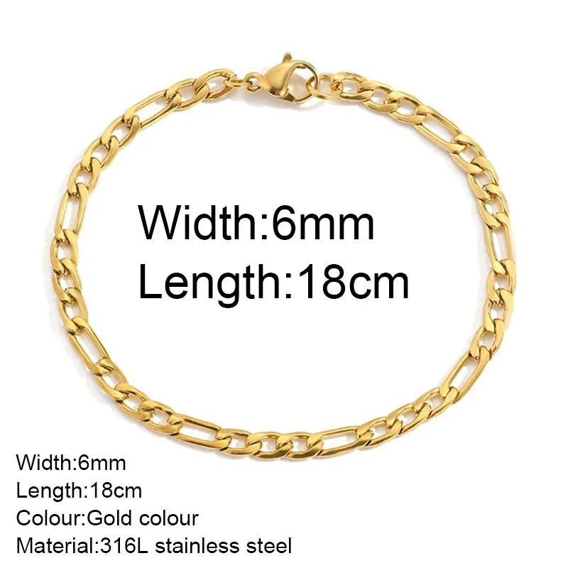 Gold Stainless Steel Twist Chain Bracelet for Women - Smarsty