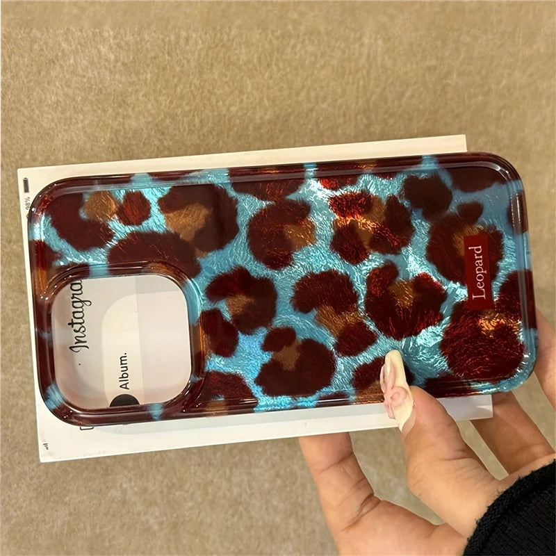 Leopard Print Shockproof Phone Case For iPhone Matte Finish - Smarsty