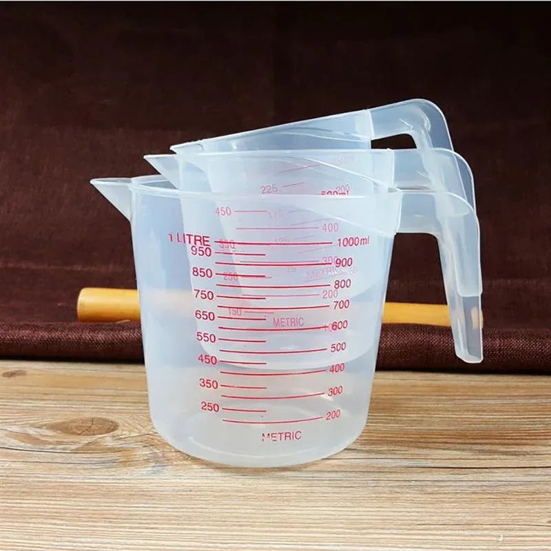 3 Piece Plastic Measuring Cups Set for Accurate Baking - Smarsty