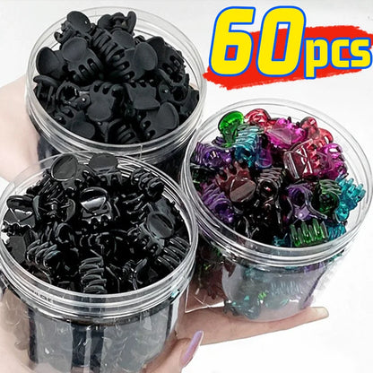 Mini Hair Claw Clips Small Black Transparent Secure - Smarsty