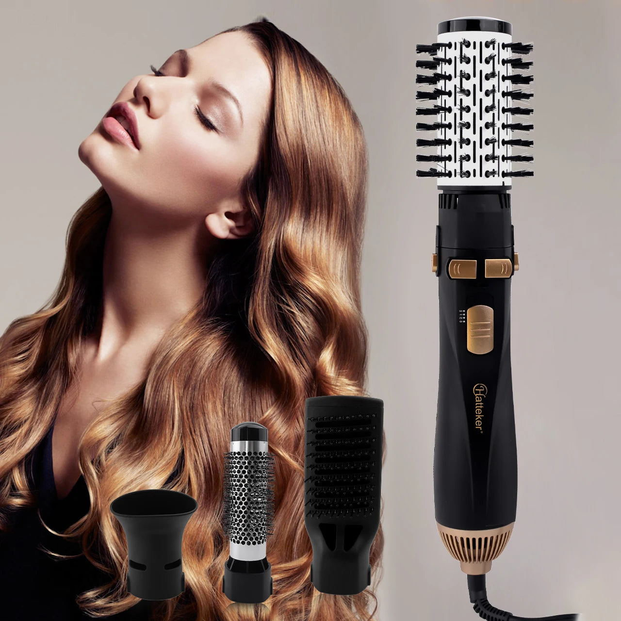 Hatteker Hot Air Brush Hair Dryer with Strong Wind - Smarsty