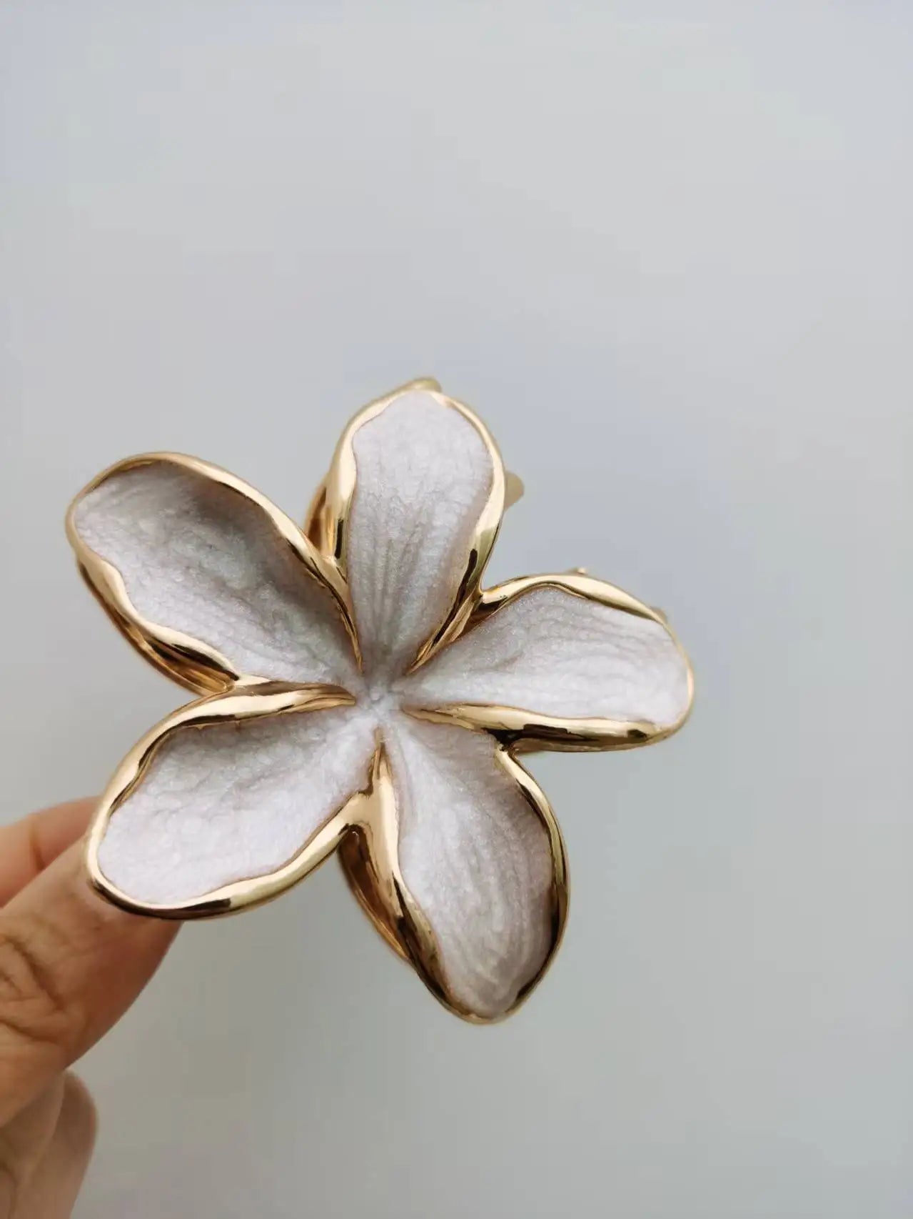 Enamel Lily Hair Clips Set Zinc Alloy Cute Beach For Women - Smarsty