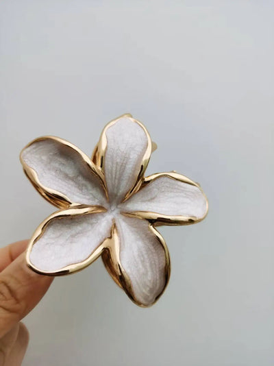 Enamel Lily Hair Clips Set Zinc Alloy Cute Beach For Women - Smarsty