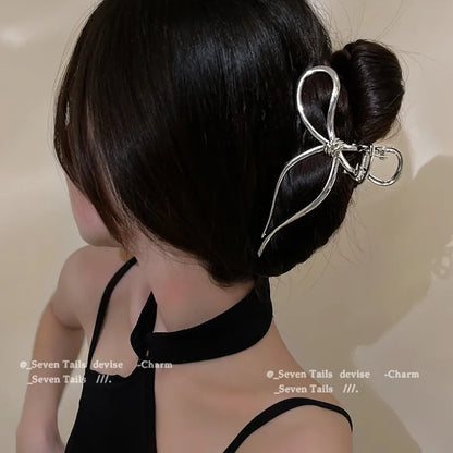 Elegant Geometric Hair Claw Clips Gold Silver Finish - Smarsty