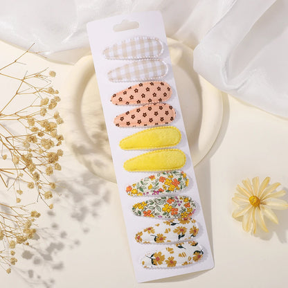10 Pcs Cotton Alloy Hair Clips for Kids - Smarsty