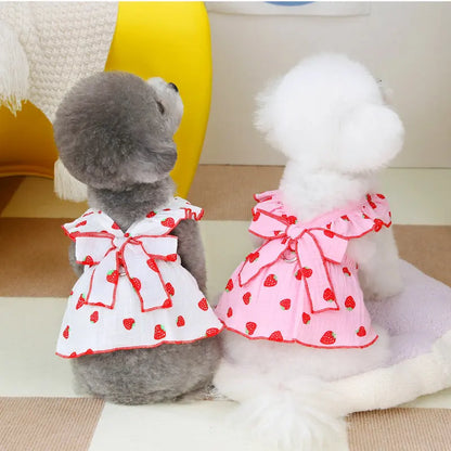 Luxury Dog Strawberry Dress for Summer Style - Smarsty