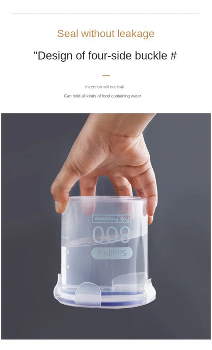 4Pcs Sealed Storage Box Transparent Kitchen Food Grain Organizer Storage Tank Plastic Large capacity Moisture-proof Sealed Jars