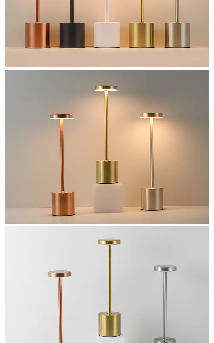 Rechargeable Touch Sensor LED Table Lamp with Adjustable Colors - Smarsty