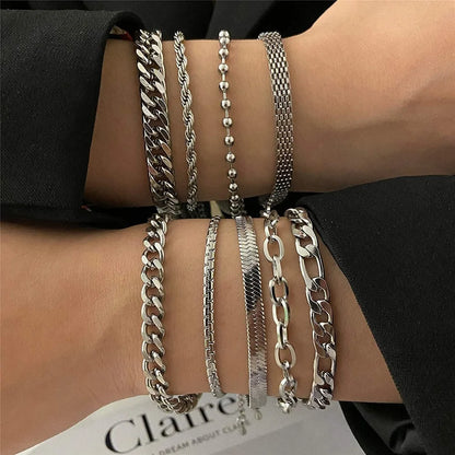 316L Stainless Steel Cuban Chain Bracelet for All - Smarsty