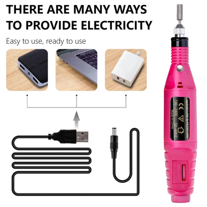 Electric Nail Drill Set for Professional Manicure and Gel Removal - Smarsty