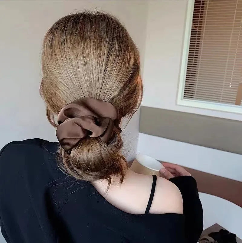 Satin Scrunchies Hair Accessories Gentle Soft Hold Premium - Smarsty