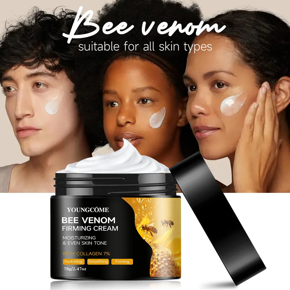 Premium Bee Venom Cream for Face & Neck - Collagen Boost, Skin Tightening, Natural Moisturizer for Sensitive Skin, Non-Greasy - Smarsty