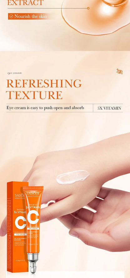 Vitamin C Eye Cream for Dark Circles and Puffiness - Smarsty