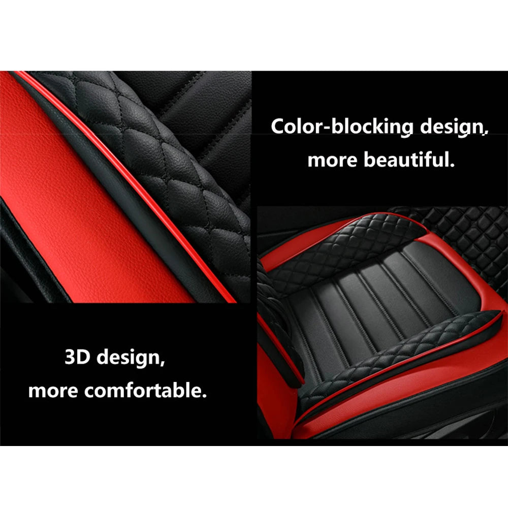 Easy Clean Faux Leather Car Seat Cover Universal Fit - Smarsty