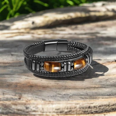Men's Tiger Eye Bracelet Handmade Natural Gemstone Jewelry - Smarsty