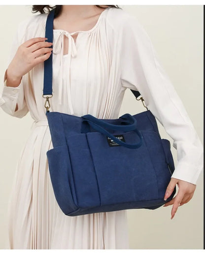Canvas Ladies Bag Large Capacity Shoulder Tote For Students - Smarsty