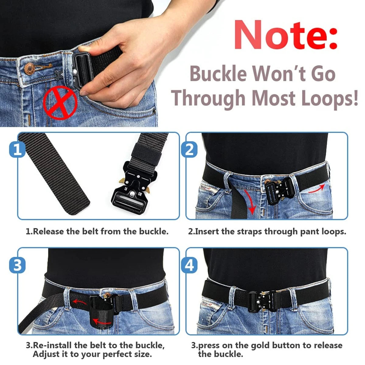 Tactical Canvas Belt Mens Military Outdoor Waistband - Smarsty